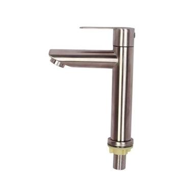 Imagem de Torneira De Bancada Retro Para Lavatório Aço Inox Rosca 1/2