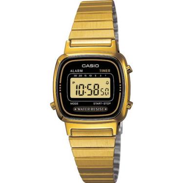 Imagem de Relógio CASIO VINTAGE feminino digital dourado LA670WGA-1DF