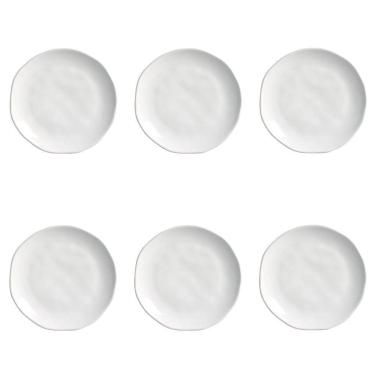 Imagem de Conjunto De Pratos De Sobremesa 06 Peças Orgânico New White Porto Brasil