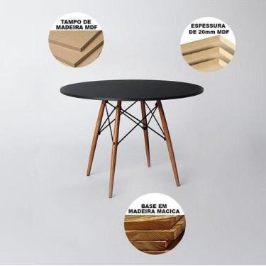 Imagem de Mesa Jantar Eiffel 70cm Preta - Decoreshop
