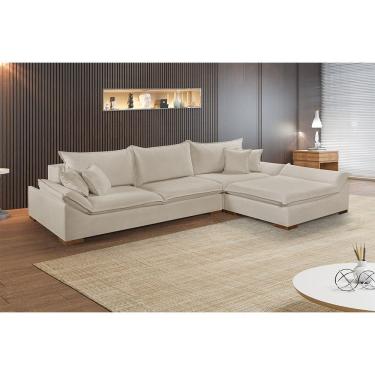 Imagem de Sofá Martins M-201 Boucle Canto Invertido Estofados Martins Bougle Bege Claro