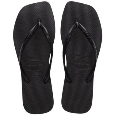 Imagem de Chinelo Havaianas Feminino Slim Square Original Cor:PretoTamanho:35/36