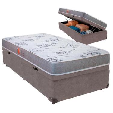 Imagem de Cama Box Baú Solteiro e Colchão Pro-Life D28 Colchobel Cinza
