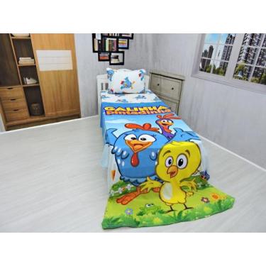 Imagem de Manta Ultrasoft Lençol De Elástico Galinha Pintadinha 3pçs - Fantasia 