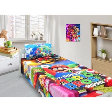 Imagem de Jogo De Lençol Cobre Leito E Fronha Mario Bros 2 ls-smb2 - Fantasia Br