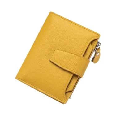 Imagem de Carteira De Couro Feminina Com Bloqueio RFID, Grande Capacidade, Porta