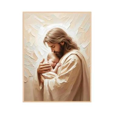 Imagem de Pôster De Arte De Parede Com Retrato De Jesus Cristo, Eu Caminharé Com