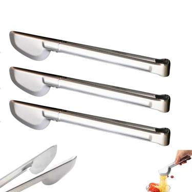 Imagem de Kit 3 Pegadores Universal Longo Multiuso em Aço Inox para Buffet e Massas Inox Losan