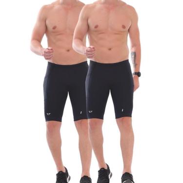 Imagem de Kit 2 Bermudas De Compressão ElementFit com Bolso sem Costura Anti Assadura Masculina-Masculino