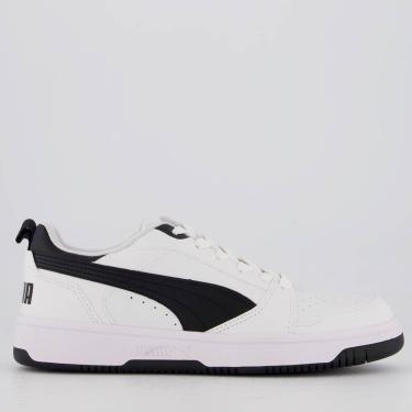 Imagem de Tênis Puma Rebound V6 Low Branco e Preto-Masculino