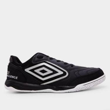 Imagem de Chuteira Futsal Umbro Pro Challenge Uptake Unissex, Preto, Cinza, 41