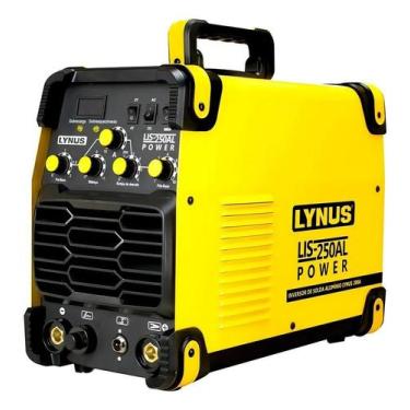 Imagem de Máquina de solda inverter Lynus LIS-250AL Power amarela e pr, 220V