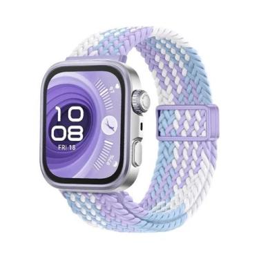 Imagem de Pulseira De Nylon Trançada Ajustável Para Huawei Watch Fit 3/4/4 Pro, 