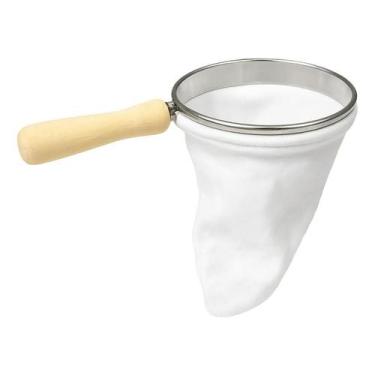 Imagem de Coador De Café ou Chá de Pano Flanela Com Aro metálico Inox - Congratu