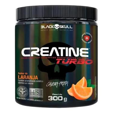 Imagem de Creatina Turbo Hardcore Pura Monohidratada 300g Black Skull - Congratu