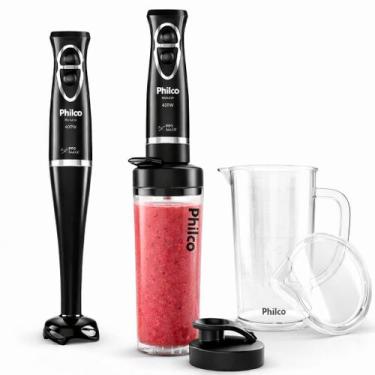 Imagem de Mixer e Blender Philco 2 velocidades 400W com Jarra -, Preto, 220V