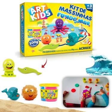 Imagem de Massinha De Modelar Fundo Do Mar Com Moldes E Extrusora - Acrilex