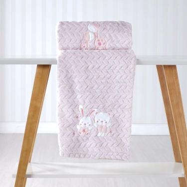 Imagem de Cobertor Bebê Fluffy 110x90 com Aplique Bordado Tessi - BENE CASA