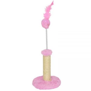 Imagem de Arranhador Poste Para Pets Gatos Redondo Pequeno em Pelúcia 18x18x23 c