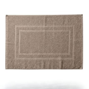 Imagem de Toalha de Piso Grécia Algodão 50x70cm Taupe Bege para Banheiro Confortável e Absorvente Corttex