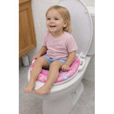 Imagem de Assento redutor sanitário infantil bebê almofadado - - HAI BRASIL, Ros