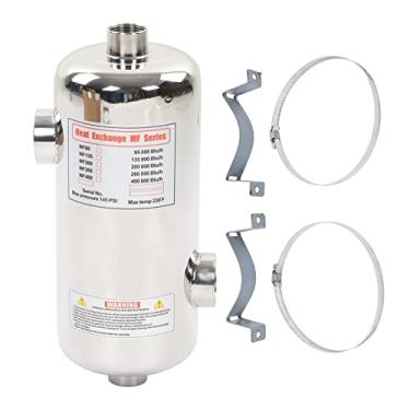 Imagem de Jeanoko Trocador de calor para piscina, 40 KW Spa trocador de calor de temperatura constante 110 °C, compacto para banheiras de hidromassagem