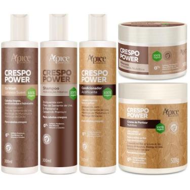 Imagem de Kit Completo Apice Crespo Power 5 Produtos Com Co Wash Cabelo Profissi