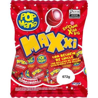 Imagem de Pirulito pop maxxi 28g c/24 sabor:morango, MORANGO