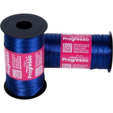 Imagem de Fita de Cetim 07MM 100M. Azul Marinho 215 - Fitas Progresso