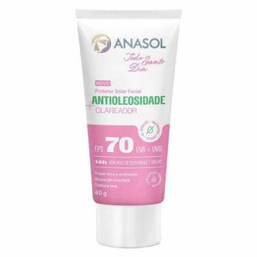 Imagem de Protetor Solar Facial Anasol Antioleosidade Clareador FPS 70, 40g