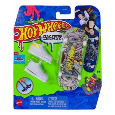 Imagem de Mini skate de dedo hot wheels - tênis branco - menino - perfeito para 