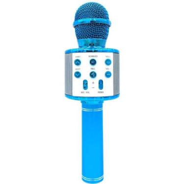 Imagem de Microfone sem fio para gravação de cantoinfantil azul - EBAI