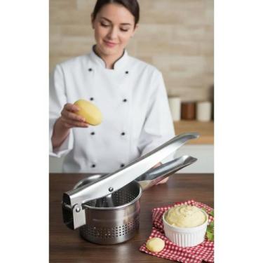 Imagem de 2x Espremedor Batata Inox Profissional Amassador Grande Cozi - Congrat