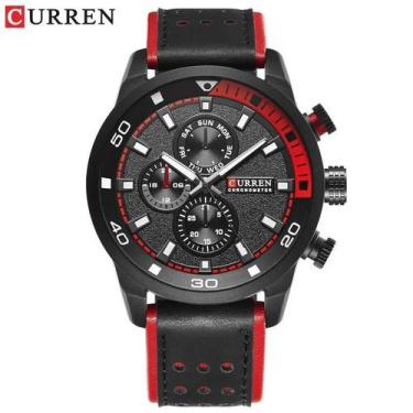 Imagem de Relógio Masculino CURREN 8250 à Prova D'Água Casual com Pulseira de Co