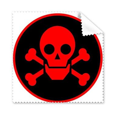 Imagem de Pano de limpeza Red Danger Checal Toxic l Symbol Pano de limpeza de óculos limpador de 5 peças