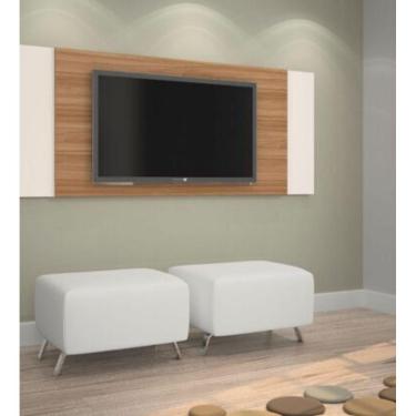 Imagem de Painel Jaspe com suporte para tv até 42``  JCM Noronha/Off-White