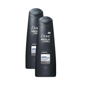 Imagem de Kit 2 Shampoos Dove Men+Care Limpeza Refrescante 400ml