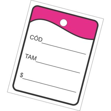 Imagem de Etiqueta Para Marcação Tag 30X38Mm Cartão Pink Manual
