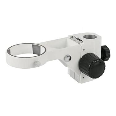 Imagem de Adaptador de microscópio microscópio estéreo ajustável 76mm suporte de focagem, diâmetro 32mm acessórios de microscópio de zoom (cor: branco)