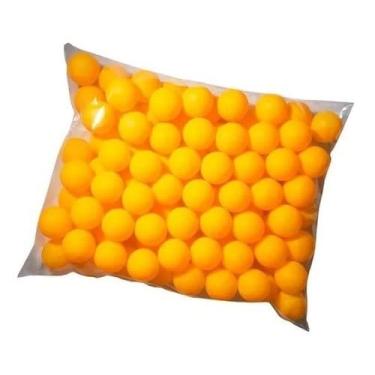 Imagem de Bolinhas de Ping Pong Laranja Pacote com 100 Unidades para Tênis de Mesa, Brincadeiras e Artesanatos - Escritex