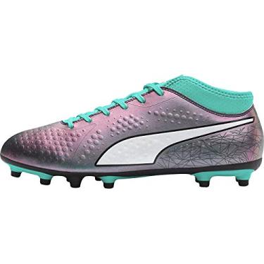 Imagem de PUMA Tênis de futebol masculino One 4 Syn Firm Ground, Color Shift-Biscay Green-puma branco-puma preto, 12