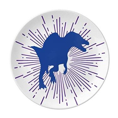 Imagem de Prato decorativo de porcelana para caça de animais lateral