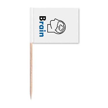 Imagem de Brain Human Body Thinking Rain Toothpick Flags Marcador Topper Decoração de Festa