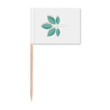 Imagem de Decoração de festa de palito de dente moderno presente Art Deco folha verde