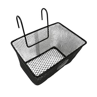 Imagem de UGPLM Cesta de bicicleta estojo de armazenamento pendurado estilo retrô acessórios destacáveis com ganchos fácil instalação frontal para compras equitação, acampamento feminino