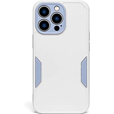 Imagem de KANUZ Capa para iPhone 13/13 Mini/13 Pro/13 Pro Max, TPU fosco macio ultrafino à prova de choque proteção à prova d'água capa de pára-choques de corpo inteiro (Cor: branco, Tamanho: 13pro 6,1 polegadas)
