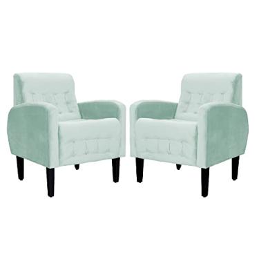 Imagem de Kit 02 Poltronas Decorativa Luiza Para Escritório Veludo Cores - DS Estofados