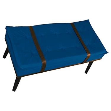 Imagem de Puff Decorativo com Cinto Marrom Suede Cores - DS Estofados