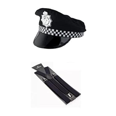 Imagem de Fantasia de Policial C/Quepe Preto e Branco e Suspensório