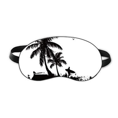 Imagem de Beach Coconut Tree Ilustration Pattern Sleep Eye Shield Soft Night Vlindfold Shade Cover